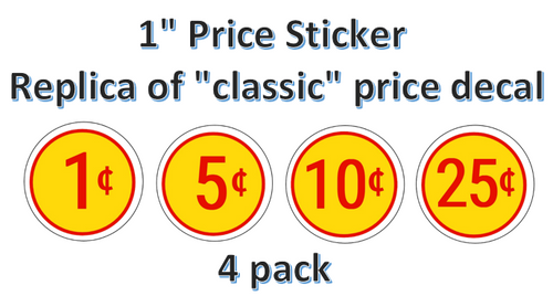 PRICE Stickers for Vending Candy Labels Machines 1
