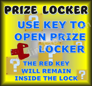 Prize Locker Toy Candy Vending Machine Label LAMINATED DISPLAY CARD or Sticker