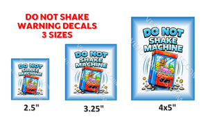 Do not shake Warning Tip Sticker decal for Vending Labels boxing Crane
