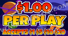Load image into Gallery viewer, Space Theme Free Play Bonus Sticker Decal Crane Claw Machine
