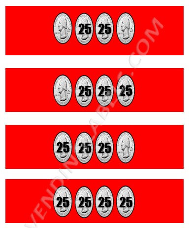 Sticker Coin Quarters 3 PACK Slide Mech Quarter Price STICKERS VENDING MACHINE for Sticker T ...