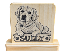 Load image into Gallery viewer, Photo Custom Sketch on wood handmade plaque sign for pet wedding shower gift birthday
