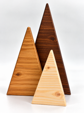 Load image into Gallery viewer, Set of 3 Wooden Handmade tree Holiday Wood Block
