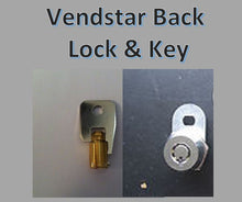 Load image into Gallery viewer, Venstar 3000 Triple Vending Candy Machine Back panel with lock and key
