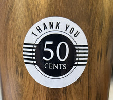 Load image into Gallery viewer, Modern PRICE Stickers for Vending Candy Toy Labels Machines 1.5" Diameter Thank you
