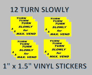 turn slowly candy vending labels stickers