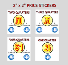 Load image into Gallery viewer, PRICE Stickers for Vending Machines 2&quot; x 2&quot;

