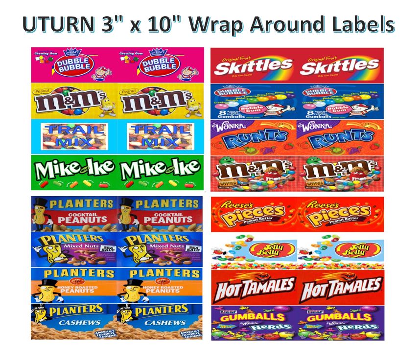 uturn vending candy label stickers