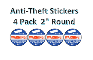 4 Pack ANTI-THEFT Security Stickers for Vending Candy Labels Machines 2" Round