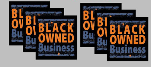 black ownes business label stickers vending