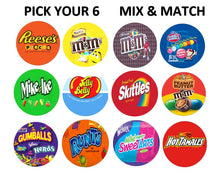 Load image into Gallery viewer, 6 Pack 2&quot; ROUND Stickers with PRICE for Vending Candy Labels Machines RND - Vending Labels
