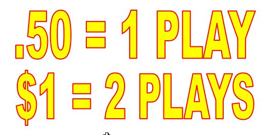 CRANE $per play Price Sticker Label for Vending Candy Labels Machines ...