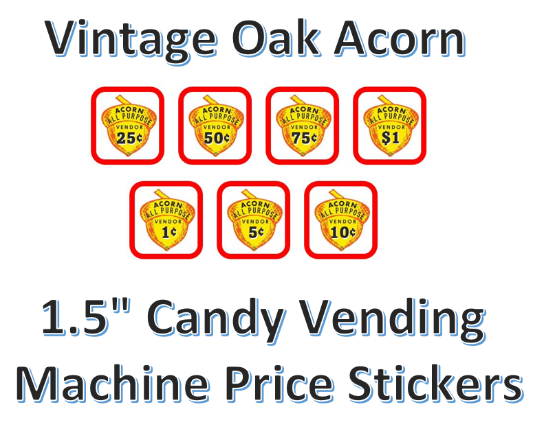 oak acorn price sticker