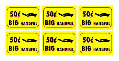 6 Pack BIG HANDFUL PRICE Stickers for Vending Candy Labels Machines 2