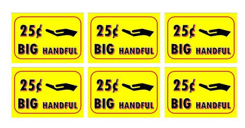 6 Pack BIG HANDFUL PRICE Stickers for Vending Candy Labels Machines 2