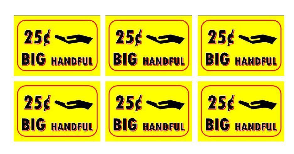 6 Pack BIG HANDFUL PRICE Stickers for Vending Candy Labels Machines 2