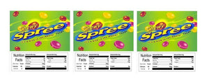 Chewy Spree 2.5" x 2.5" Candy Vending Labels Sticker NUTRITION