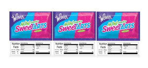 Chewy Sweet Tarts 2.5" x 2.5" Candy Vending Labels Sticker NUTRITION