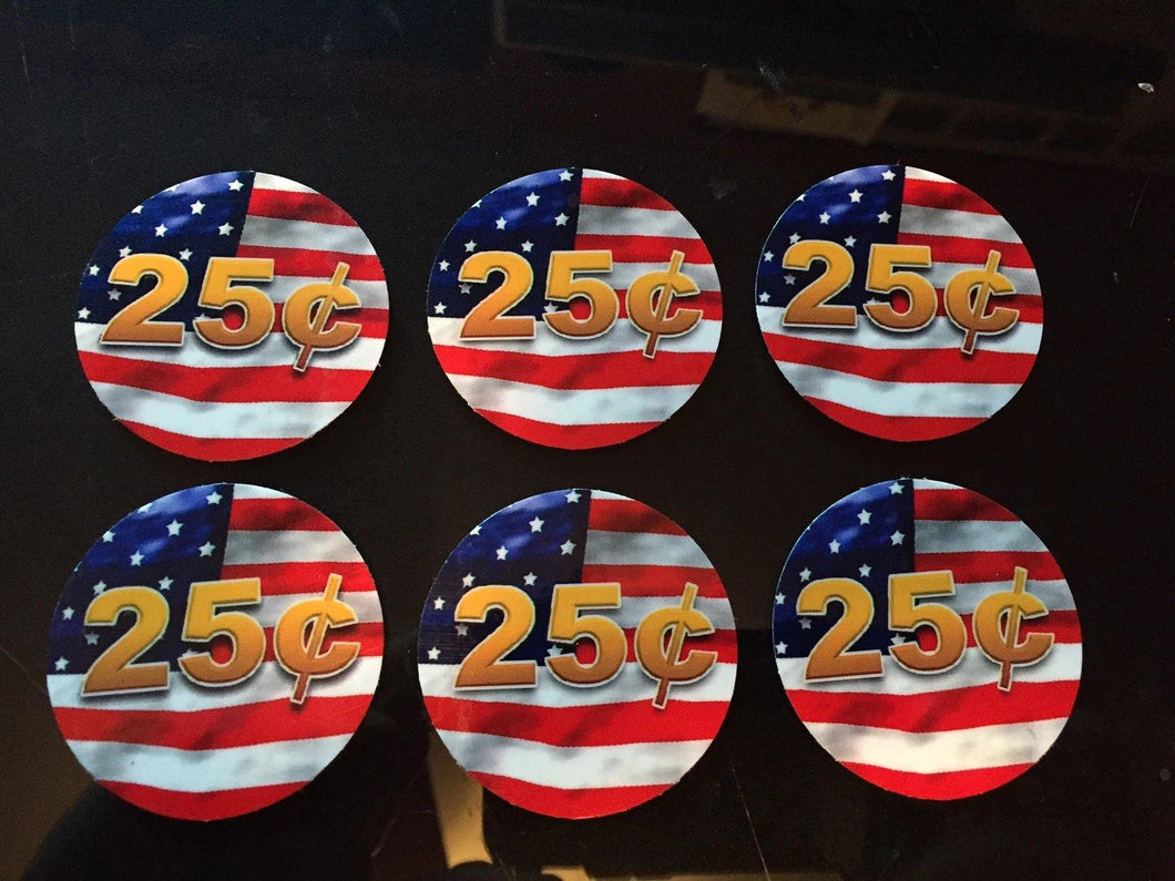6 Pack FLAG PRICE Stickers for Vending Candy Labels Machines 2