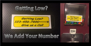 getting low contact id stickers vending