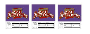 Gourmet Jelly Beans 2.5" x 2.5" Candy Vending Labels Sticker NUTRITION