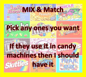 Vending candy machine Sticker NON NUTRITION OUTSIDE MOUNT