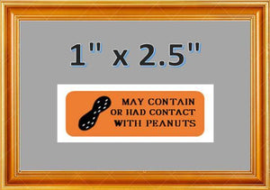 12 PEANUT WARNING Stickers for Vending Candy Labels Machines 1 x 2.5" - Vending Labels
