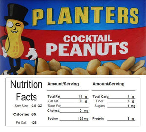 M&M Peanut Vending Machine Candy Label Sticker With NUTRITION size B –  Vending Labels