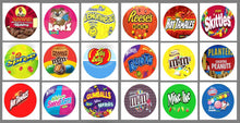 Load image into Gallery viewer, 2&quot; round vending candy machine sticker label
