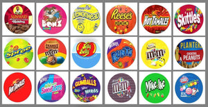 ROUND Stickers NO PRICE for Vending Candy Labels Machines