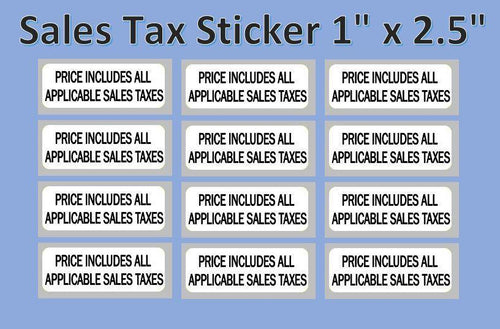 Sales Tax Misc Label Sticker Candy Vending