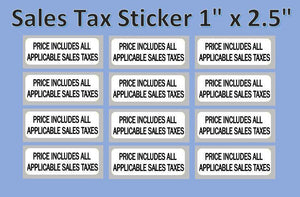 Sales Tax Misc Label Sticker Candy Vending
