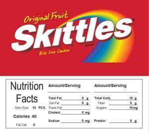 skittles candy vending machine sticker label