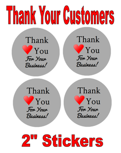 4 PACK Thank You for your Business 2 round" Candy Vending Labels Sticker