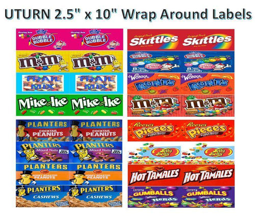 uturn candy vending labels sticker