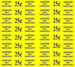 8 Pack UTURN PRICE Strips Stickers for Vending U Turn Machines 1 x 9" - Vending Labels